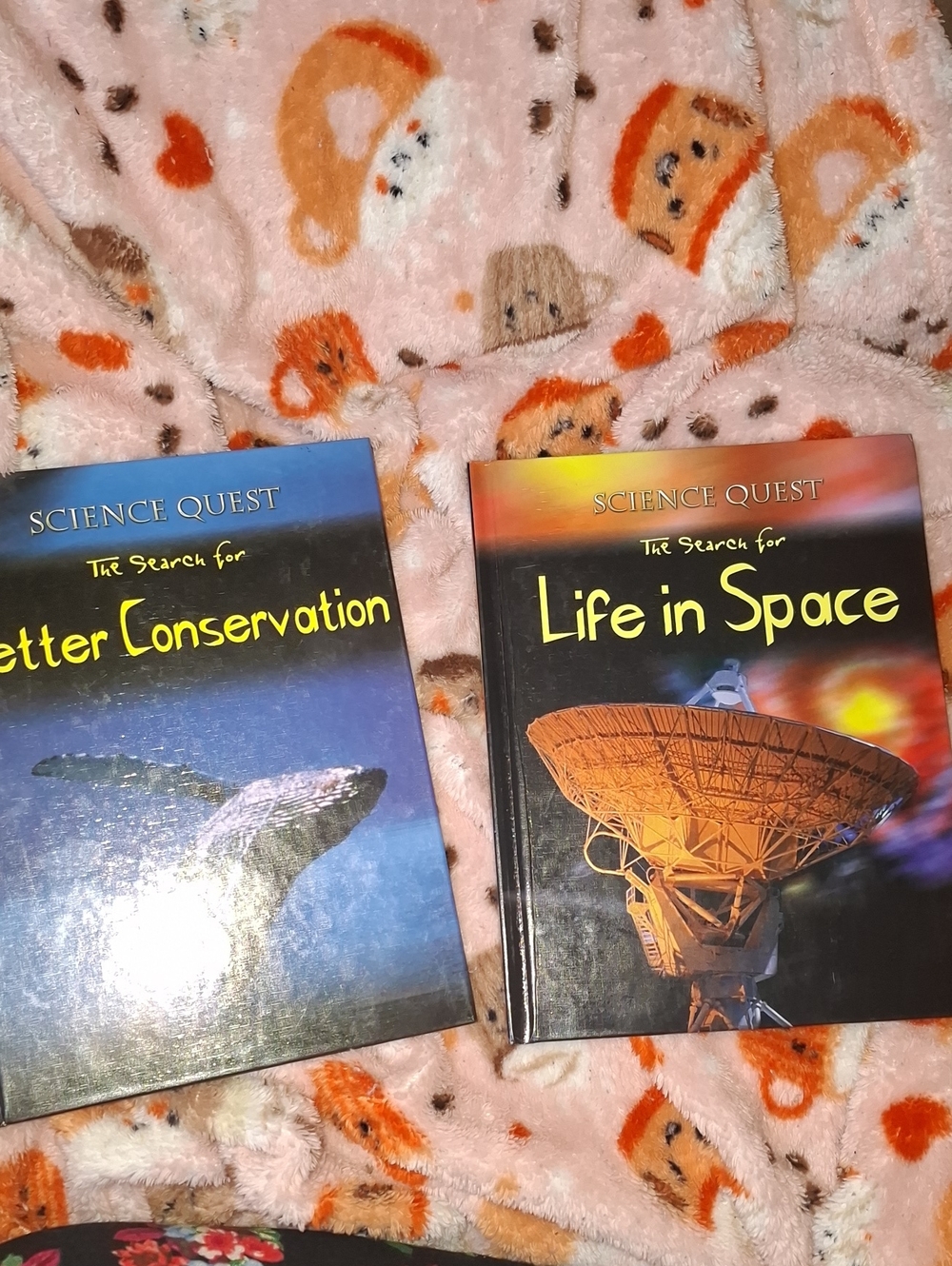 Life in Space & Better Conservation Science Quest Books - Pink/Orange Covers